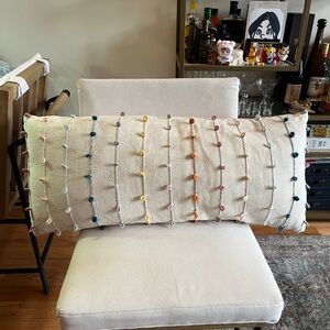 Colorful Pom-Pom Accent Pillow